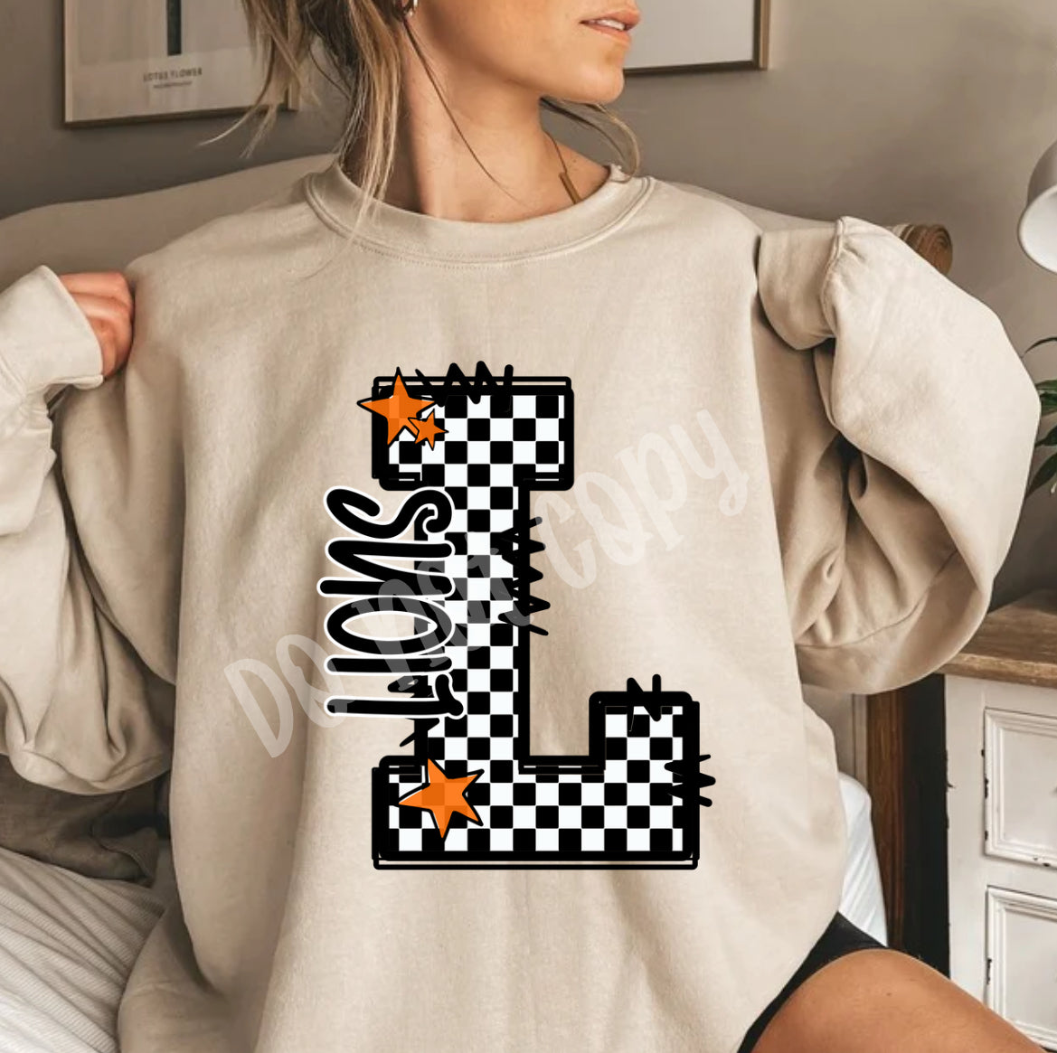 Checkered L lions