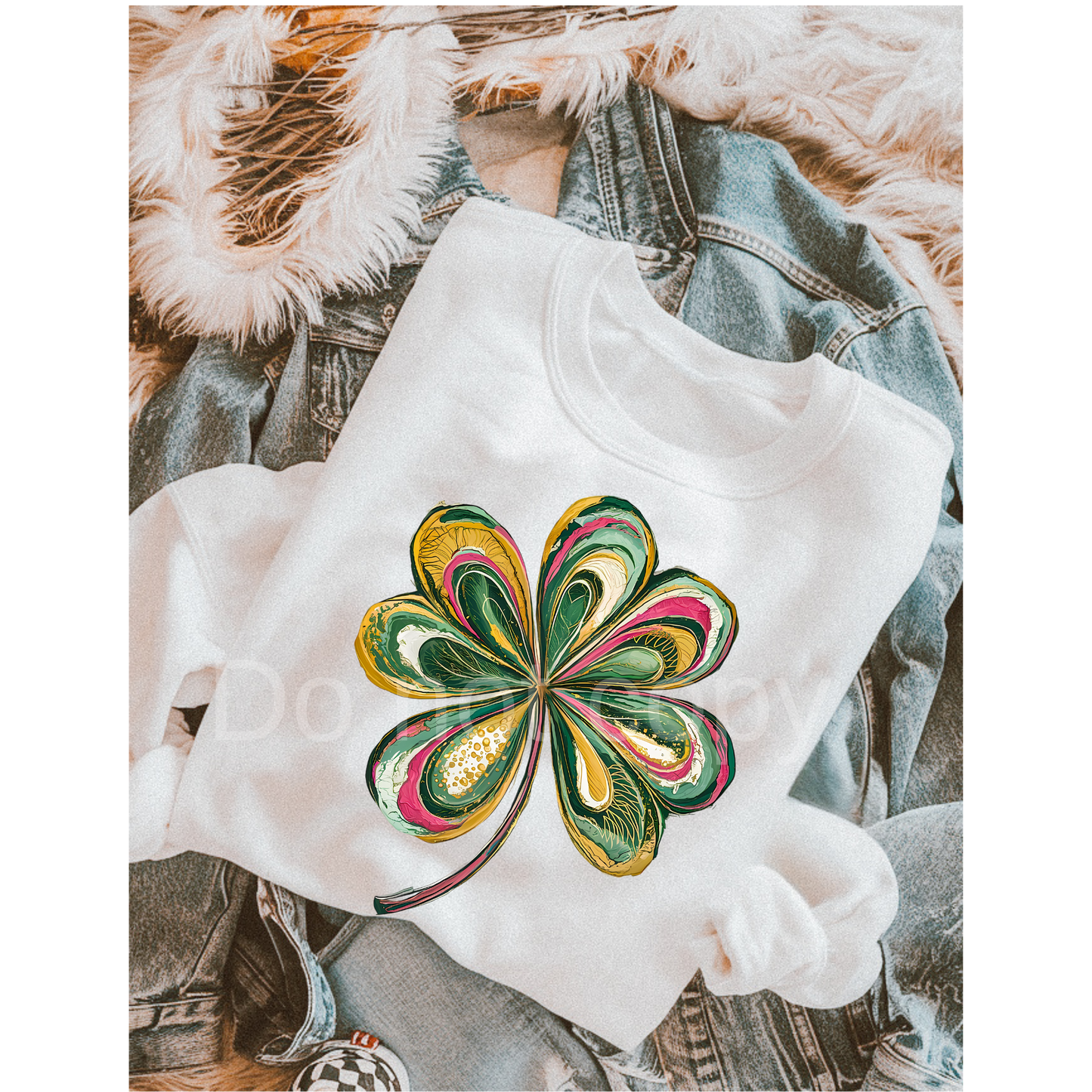 Painted texture clover