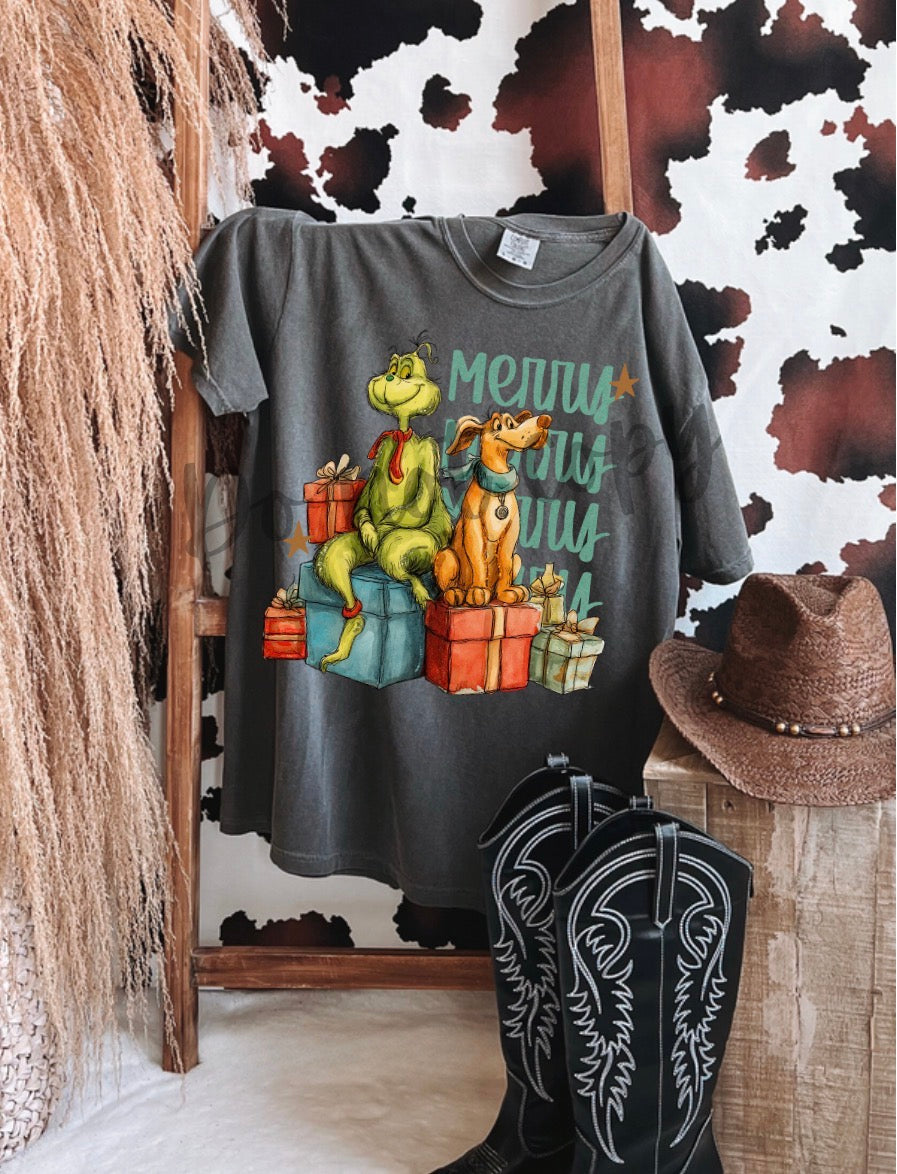 Merry merry merry green man dog