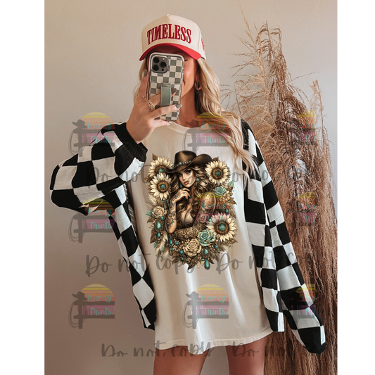 Cowgirl western floral