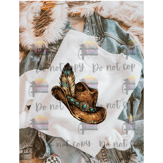 Cowboy hat w/ feather