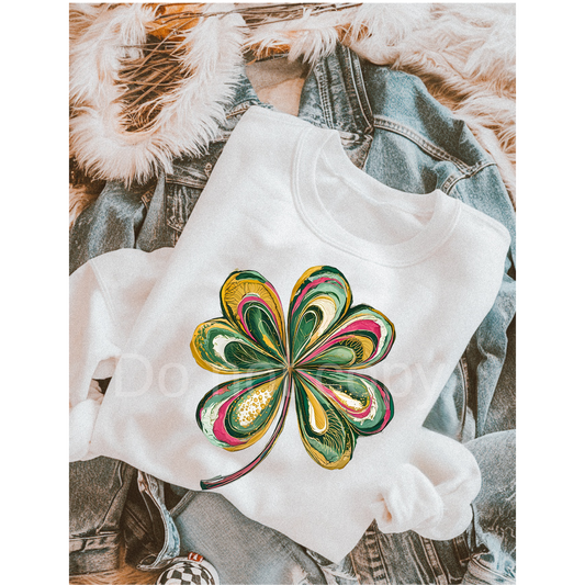 Painted texture clover