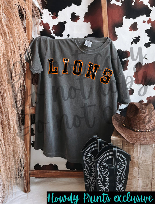 Lions distressed PRINT ONLY