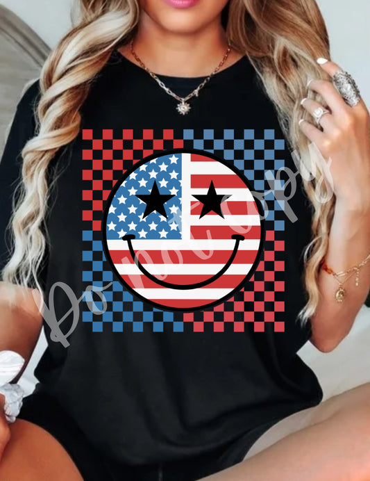 Retro USA smiley