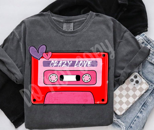 Crazy love tape valentine