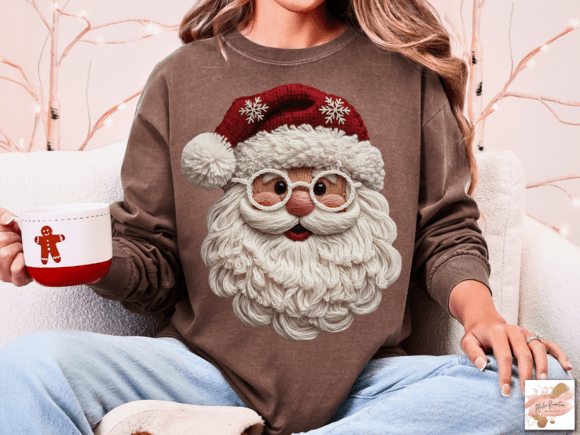 Faux Yarn Santa with glasses
