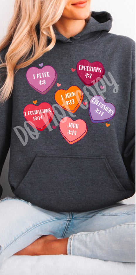 Scripture conversation hearts valentine