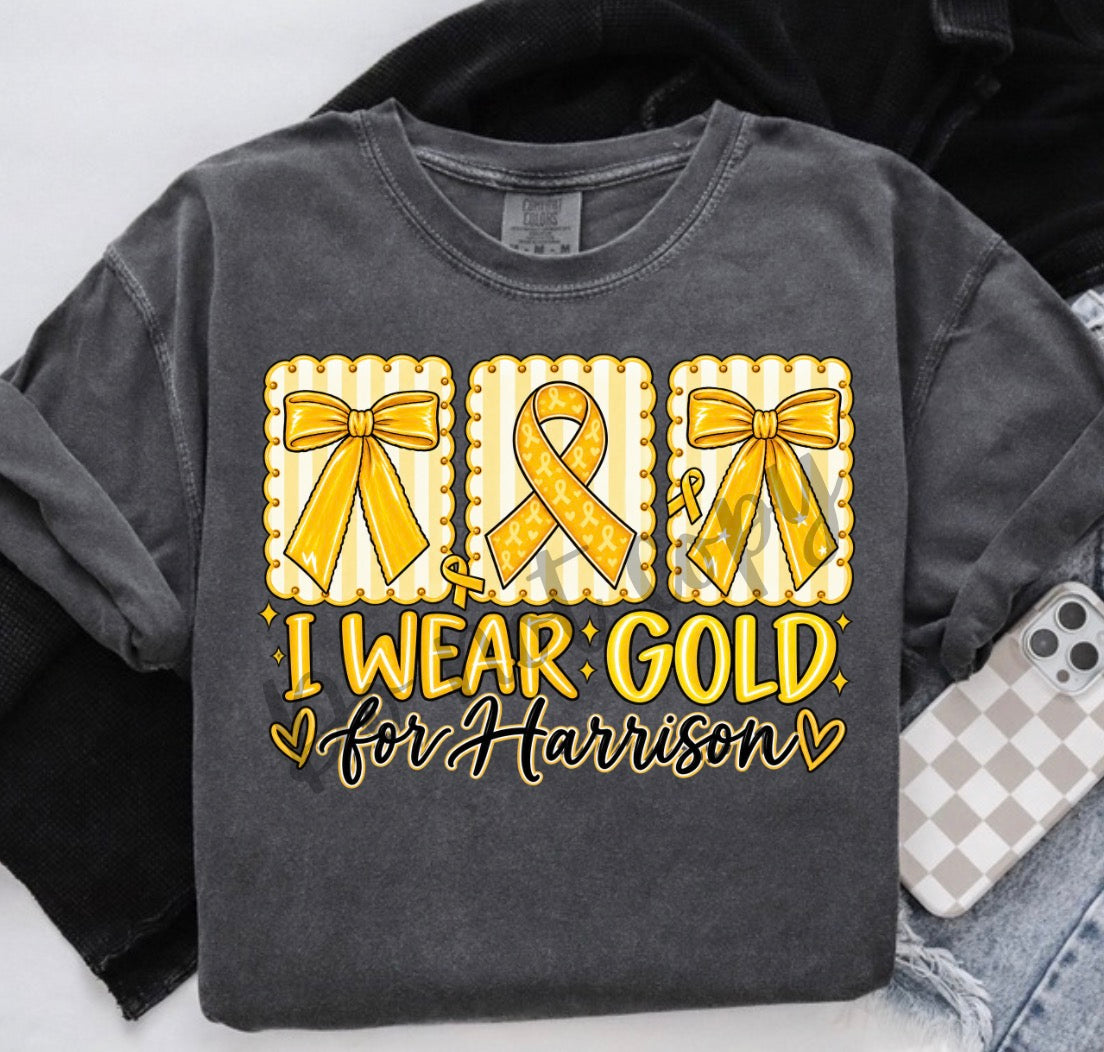 I wear gold for Harrison