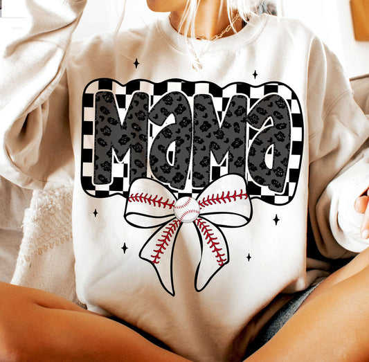 Mama Baseball Bow