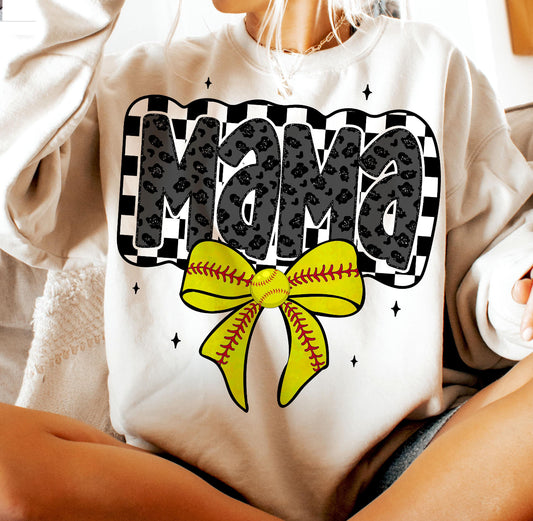 Mama Softball Bow