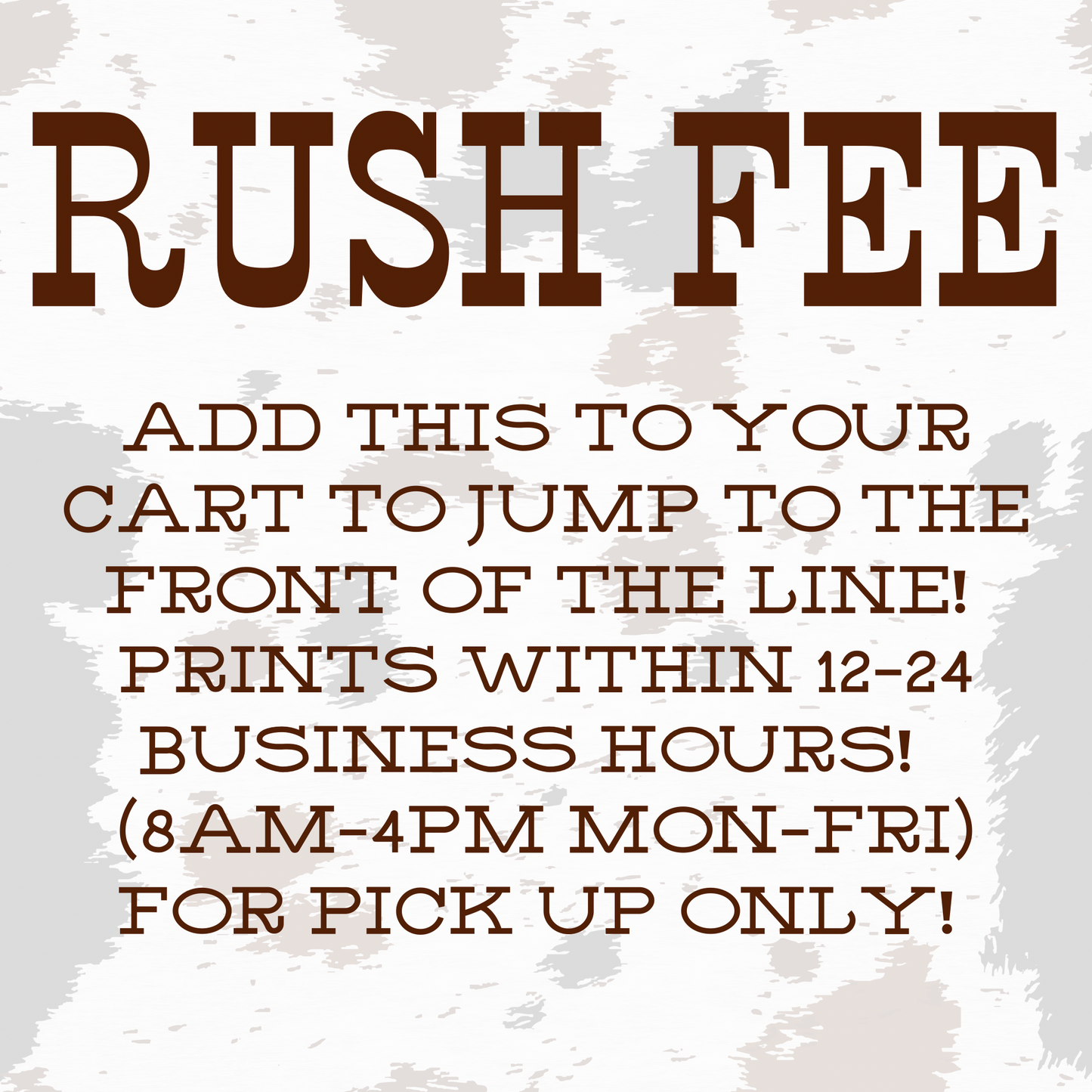 Rush Fee