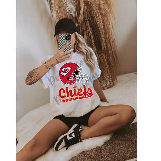 Chiefs scroll helmet